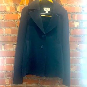 Nordstrom Signature wool and net dark blue coat - S